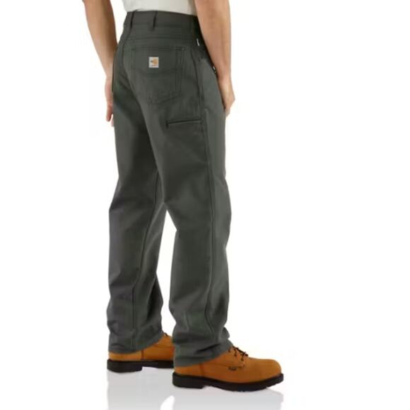 CARHARTT Mens Flame-Resistant Canvas Pants 44x36 Green Loose Fit Midweight  NWT - Picture 3 of 12